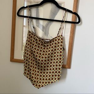reformation patterned silky tank